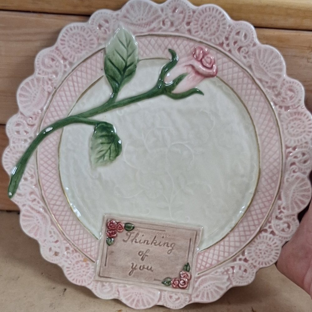 Vintage fitz and Floyd plate Thinking of you